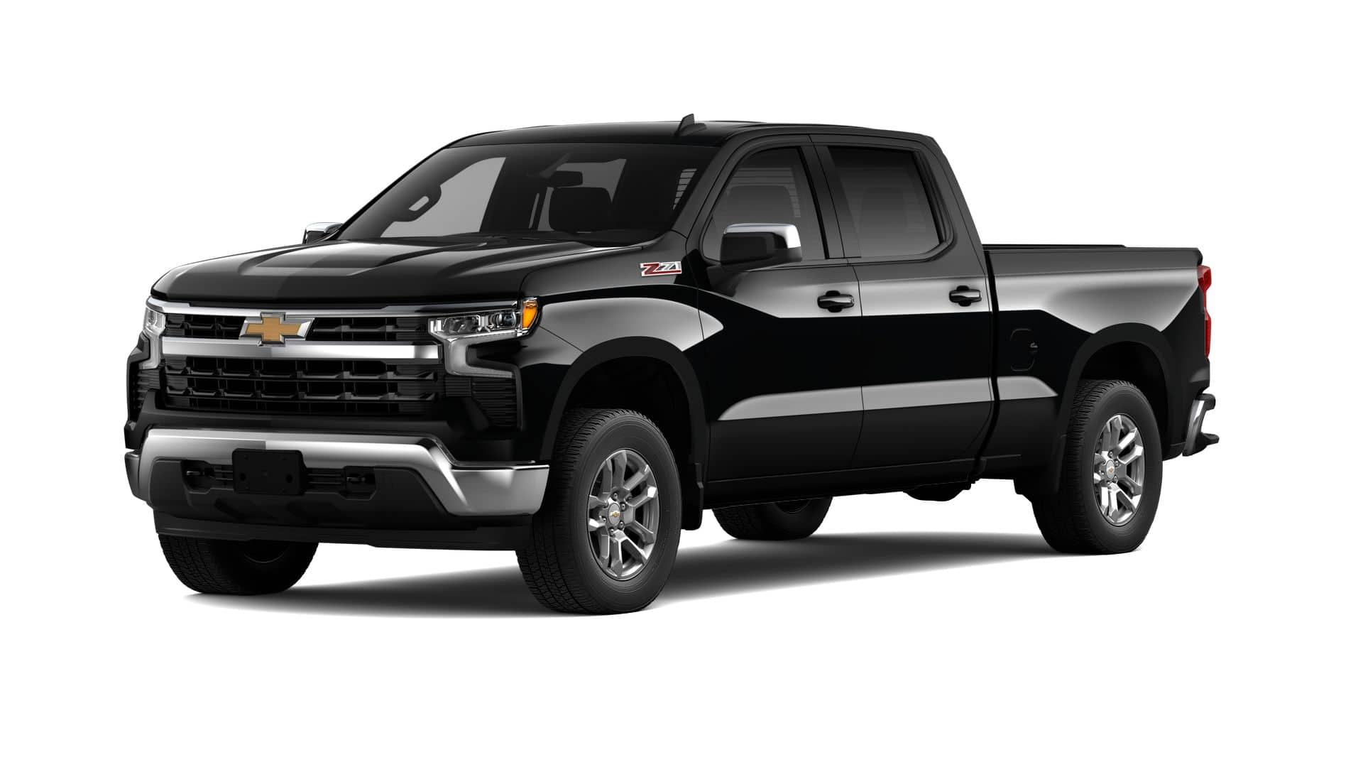 2026 Chevrolet Silverado 1500 LT in Black — front three-quarter view
