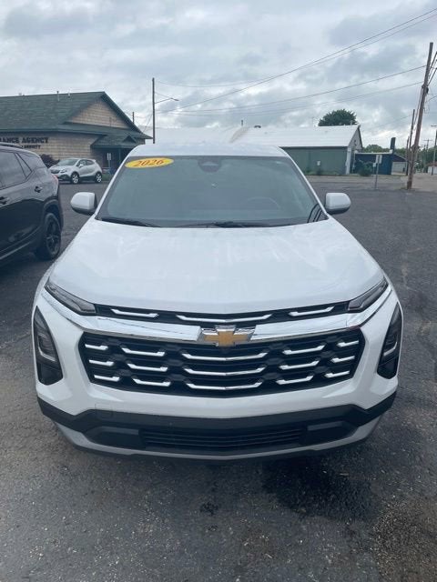 2026 Chevrolet Equinox LT in Summit White — front three-quarter view